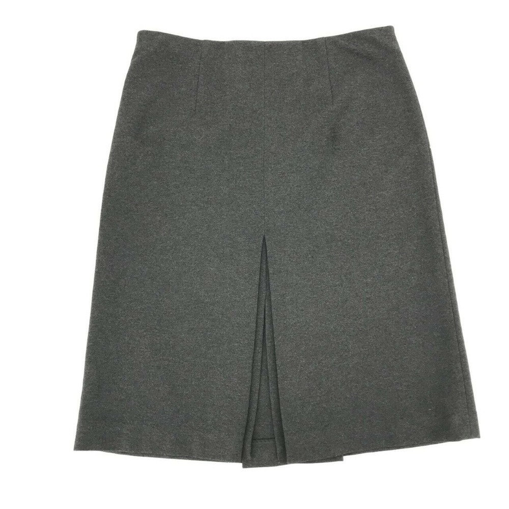 Ann Taylor Knee Length Pencil Skirt Sz 6 Gray Slit